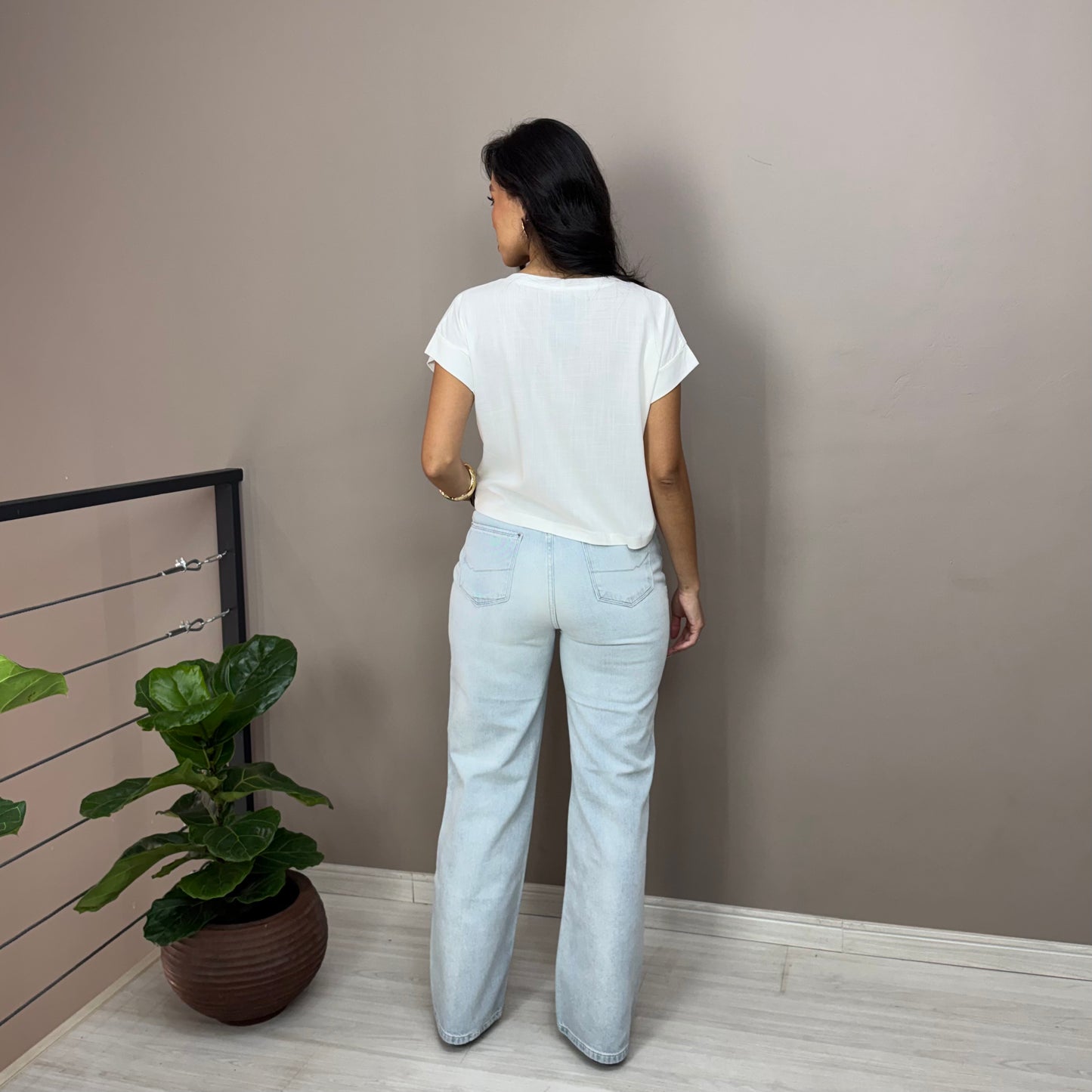 Calça Jeans Wide Leg Assedio