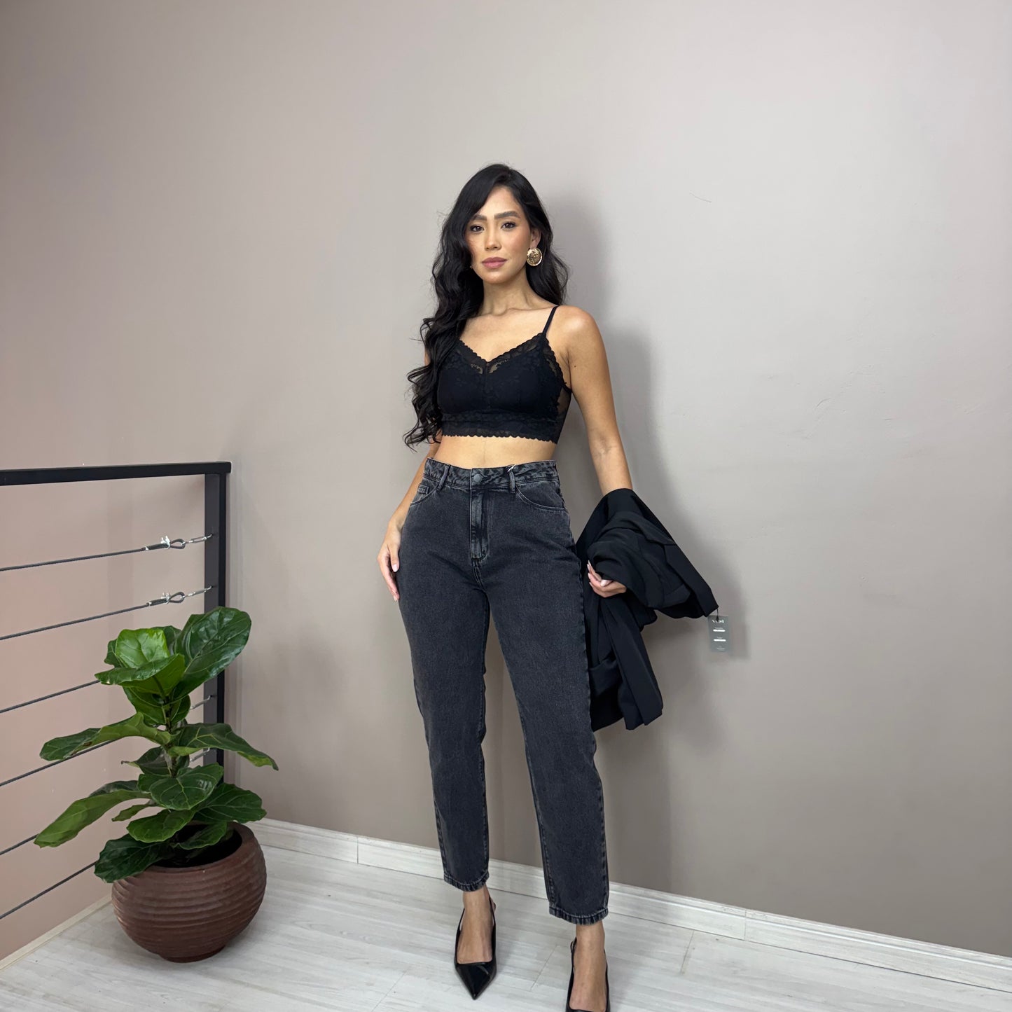 Calça Mom Black