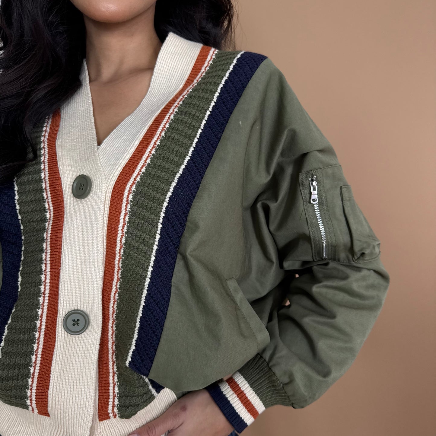 Jaqueta com Tricot