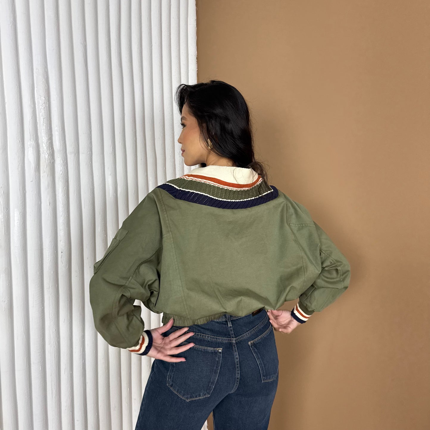 Jaqueta com Tricot